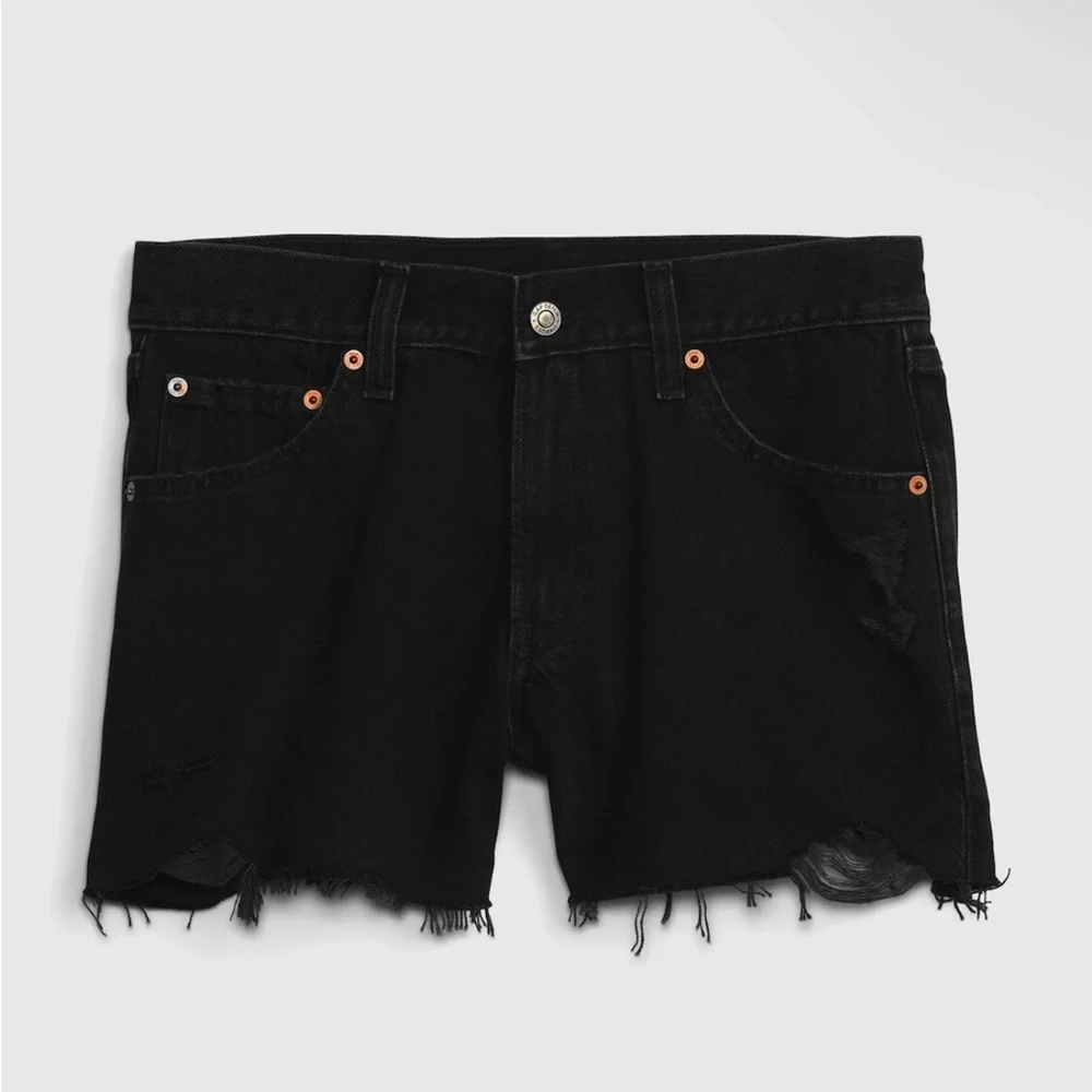 GAP Size 33 4" Low Rise Stride Denim Shorts “Black” - Picture 8 of 10